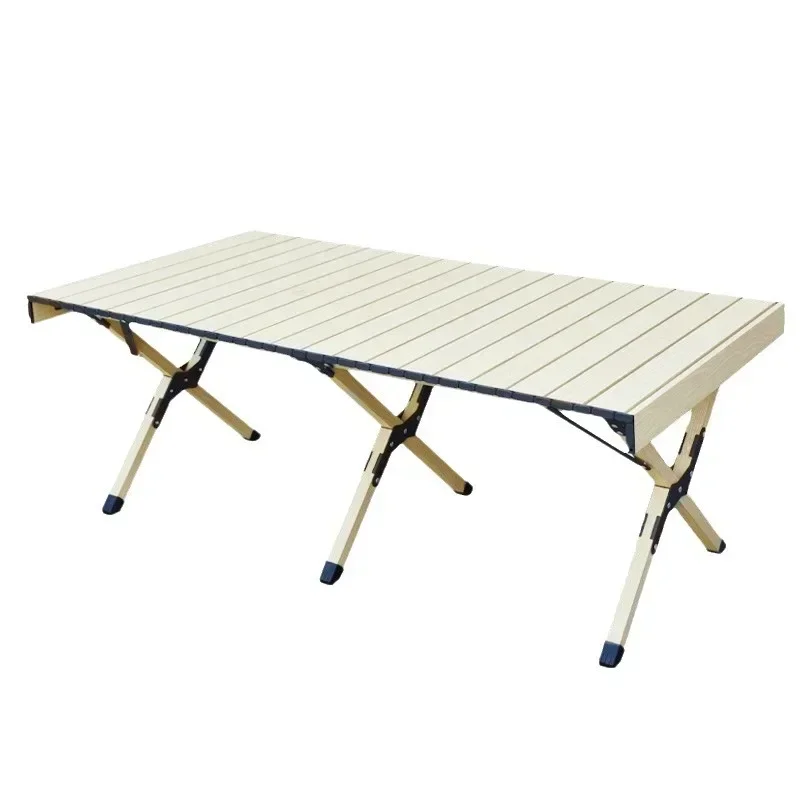 

Upgraded all-aluminum alloy outdoor folding table portable camping table camping stall table beech egg roll