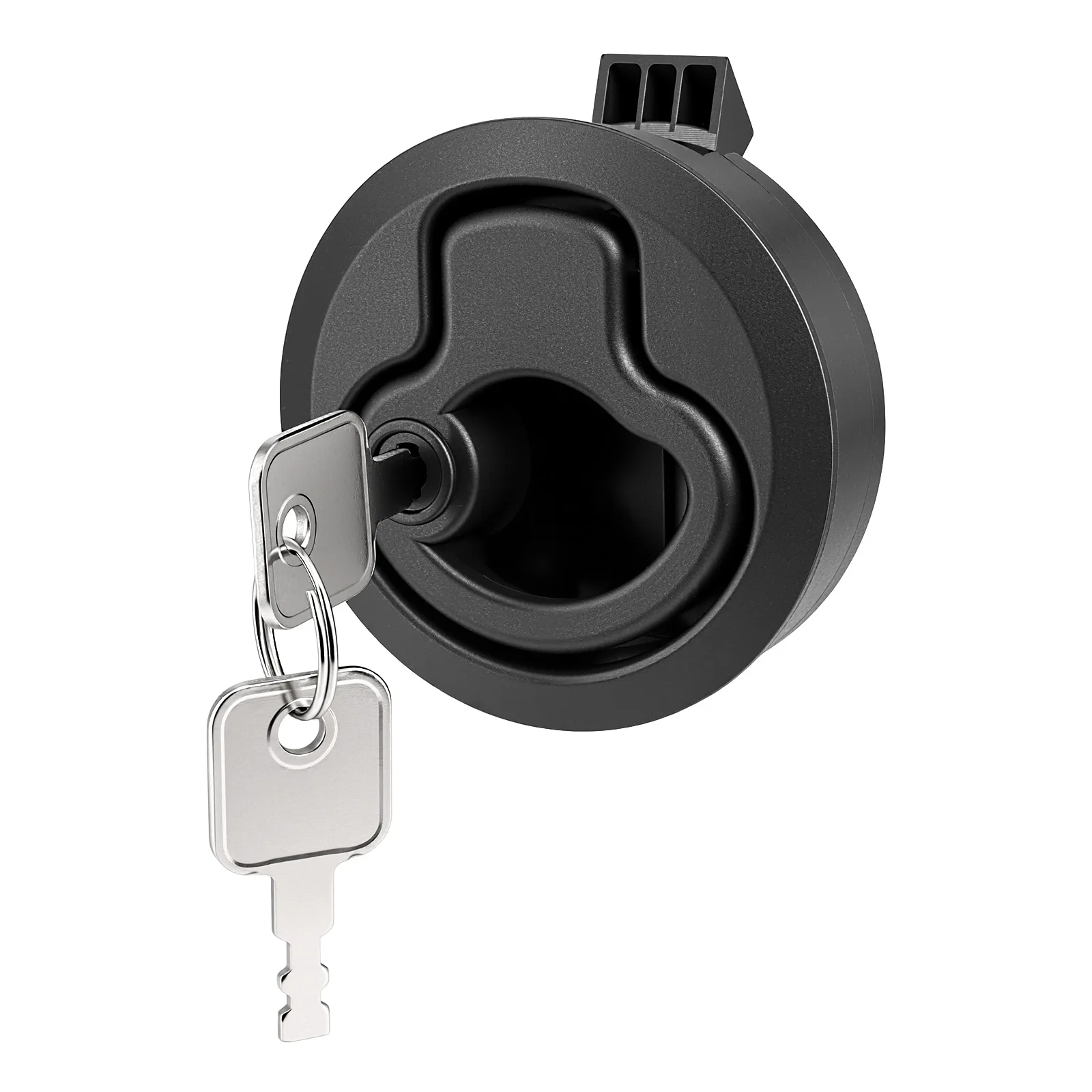 

1PCS Round Flush Pull Slam Latch Mount Lift Pull Handle For RV Ship Yacht Marine Boat Deck Hatches Cabinet Door Locker with Keys