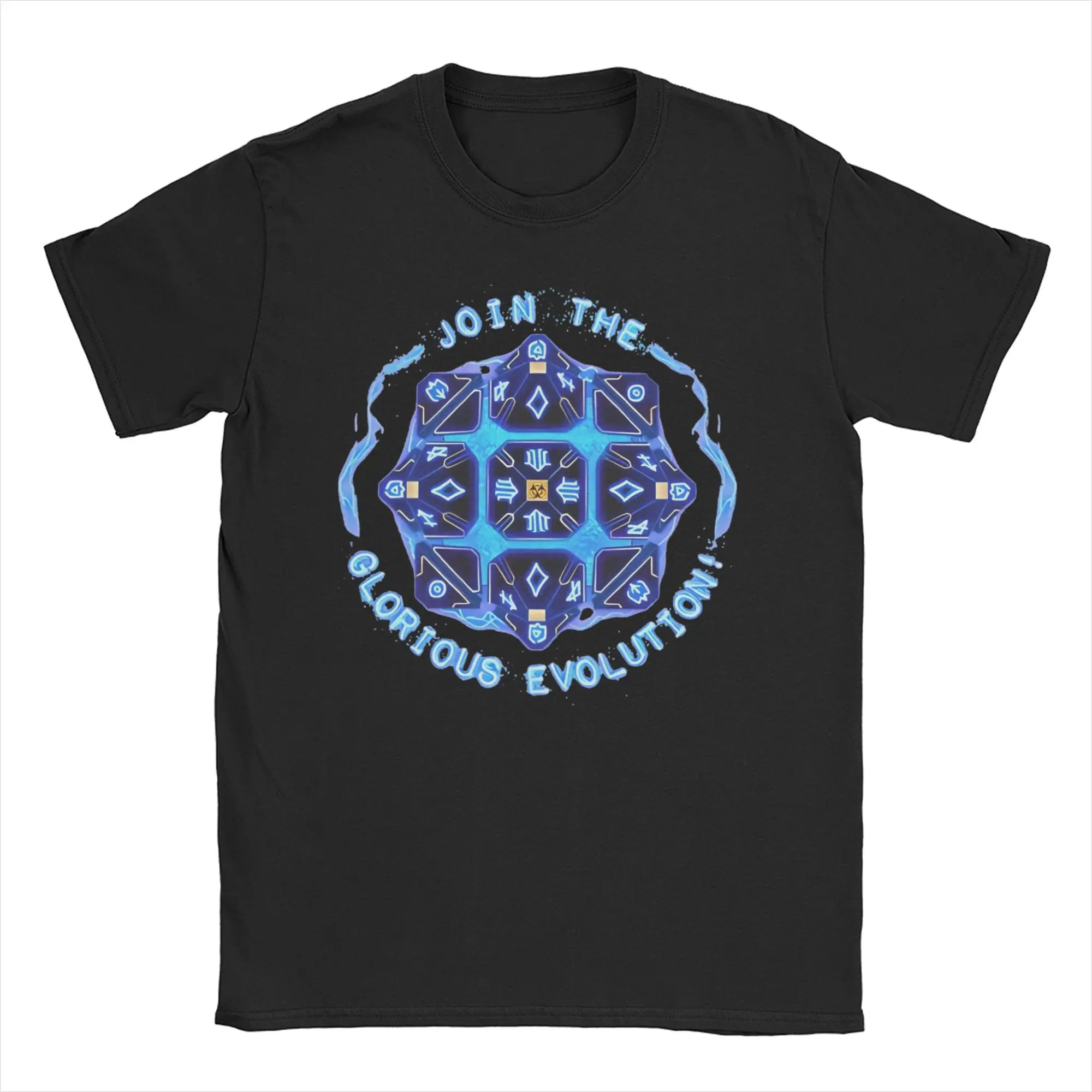 Arcane HEXCORE Join The Glorious Evolution T-Shirt for Men Vintage Pure Cotton Tees Short Sleeve T Shirt Gift Idea Clothing