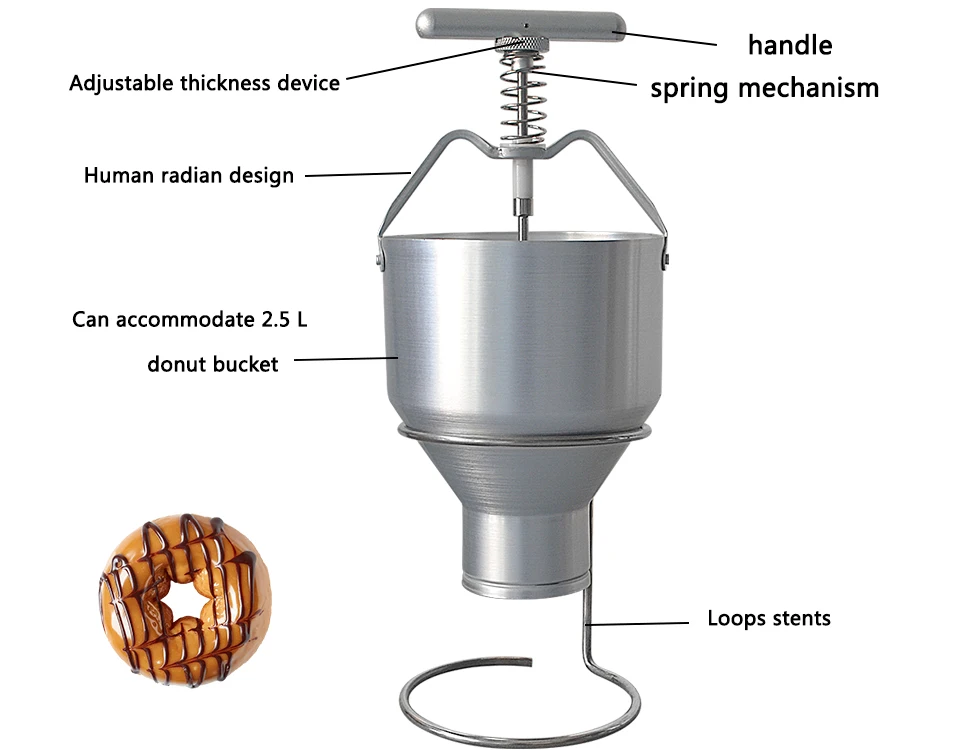 5L Stainless Steel Hand-Pressed Donut Machine XEOLEO