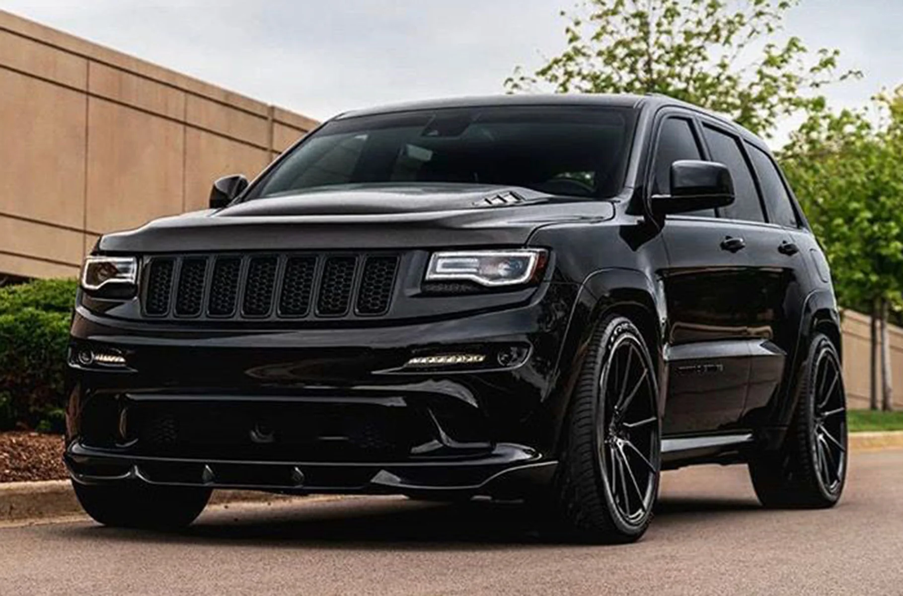 For 2012-2016 2015 2014 Jeep Grand Cherokee SRT SRT8 Front Bumper Lip Spoiler Splitter Body Kit Cars Accessories Glossy Black