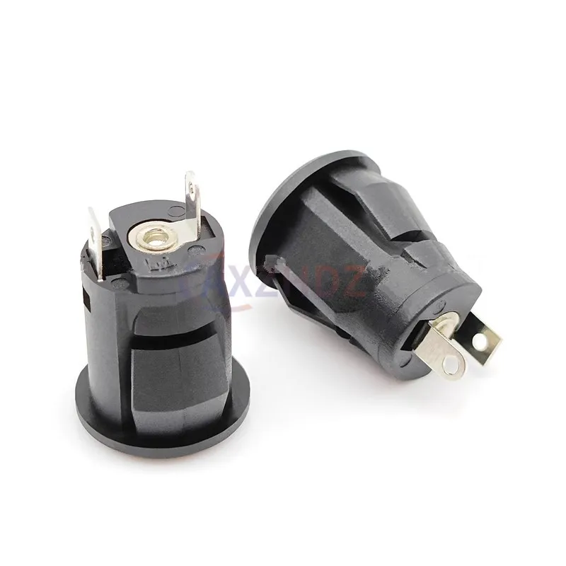 10PCS DC-022E Clip Power Socket 5.5*2.1/5.5x2.5MM 2-Foot Wire Female Head Round Hole Mother Seat Round Socket For Foot Soldering