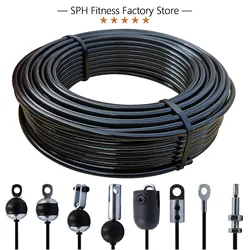 5/6mm Thick Steel Wire Rope Fitness Cable Pulley Machine Attachment  Heavy Duty Steel Wirerope For Home gym Workout Accessorie