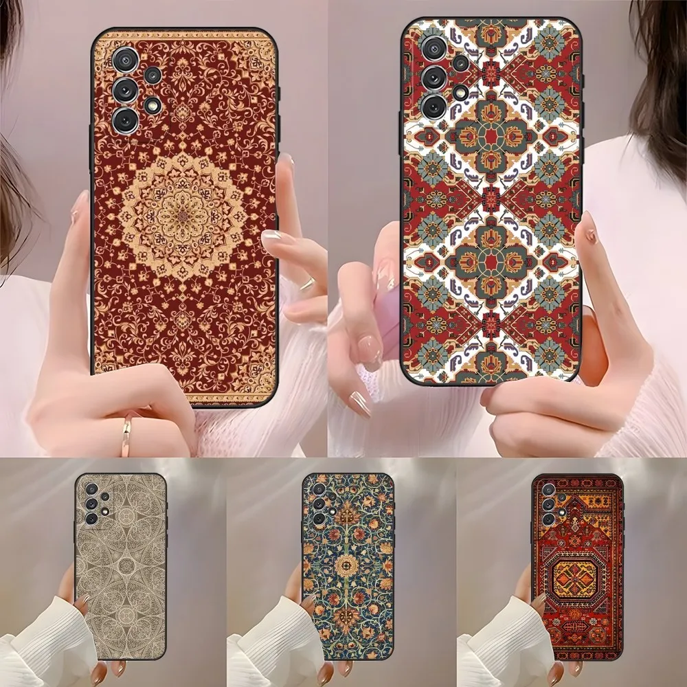 Phone Case for Samsung pattern Galaxy A31 A33 A52 A13 A02 Floral A72 A40 A20 A23 A54 A14 Persian A34  Back carpet Cover