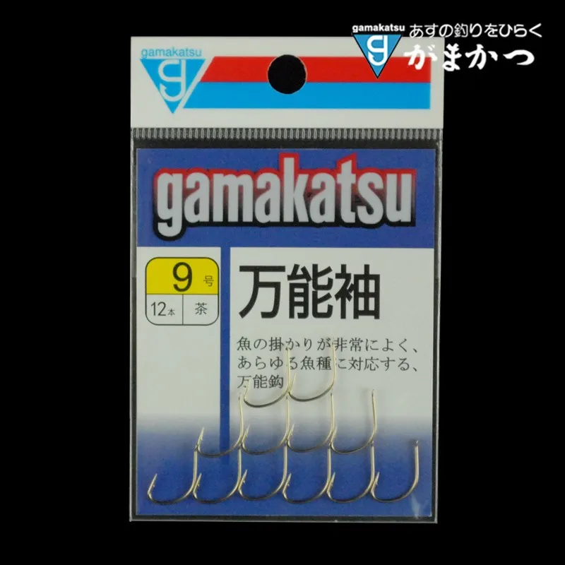 Gamakatsu Universal Sleeve Tan C1SD5 Barbed Fish Hook Thin Strip Light High Carbon Steel Size1-9#