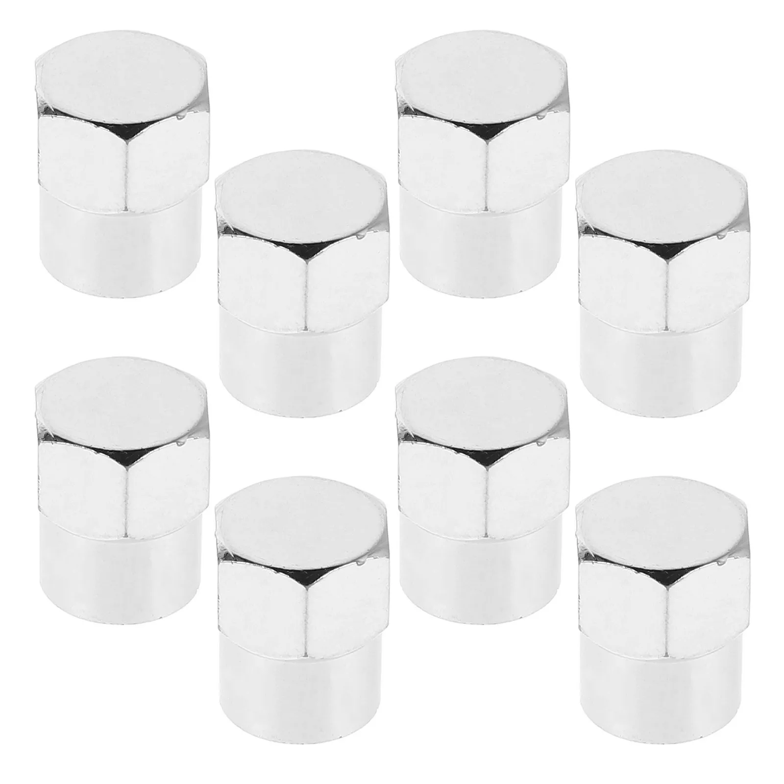 8Pcs Electroplated Chrome Valve Stem Caps with Sealing Ring Universal Fit for Car Truck Motorcycle Bicycle Suv Leak-Proof Tire