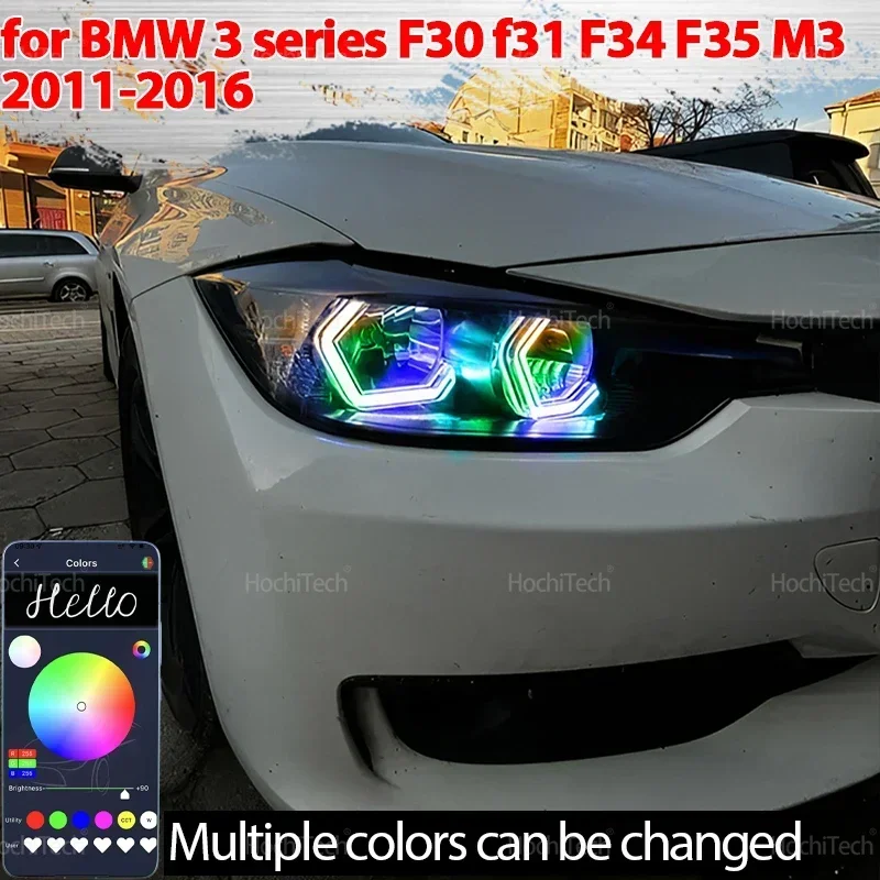 

For BMW 3 Series F30 F31 F34 F35 M3 2011-16 318i 320i 328i 330i 318d 320d Flowing DRL M4 Style LED Angel Eyes with turn signal