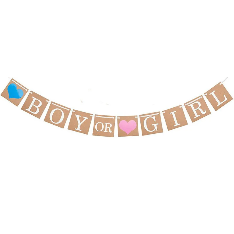 Rosa blau Junge oder Mädchen Geschlecht offenbaren Babyparty Party Einweggeschirr Set Pappteller Tassen Banner Ballondekoration – Detail 8
