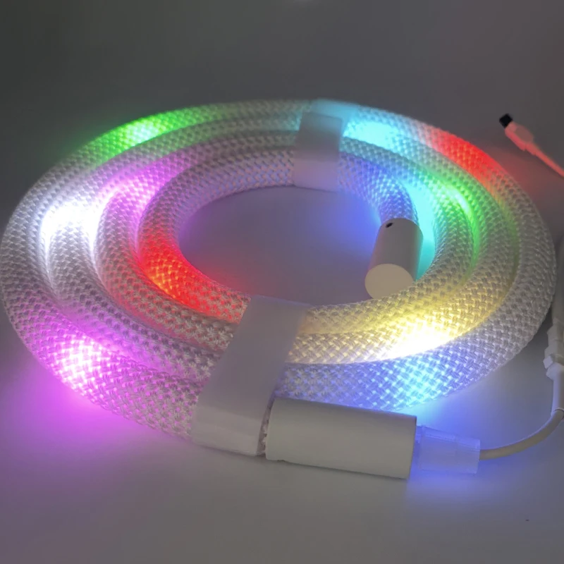 LED neon light, nylon woven light, circular luminous hose, groove shaped light strip, can be remotely controlled