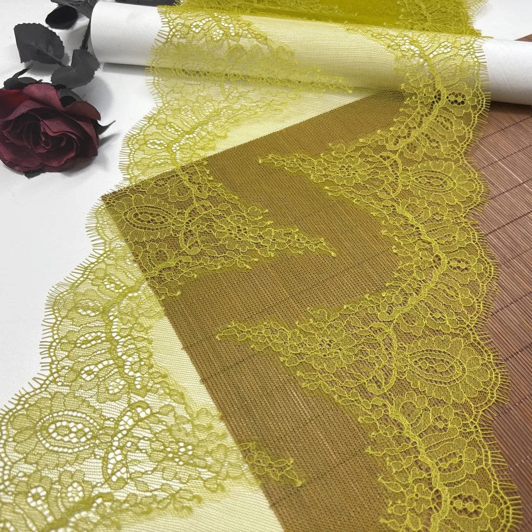 Chantilly Lace Trim Nude Color Eyelash Lace Fabrics DIY Sewing Crafts Vintage French Lace For Clothing Needle Work