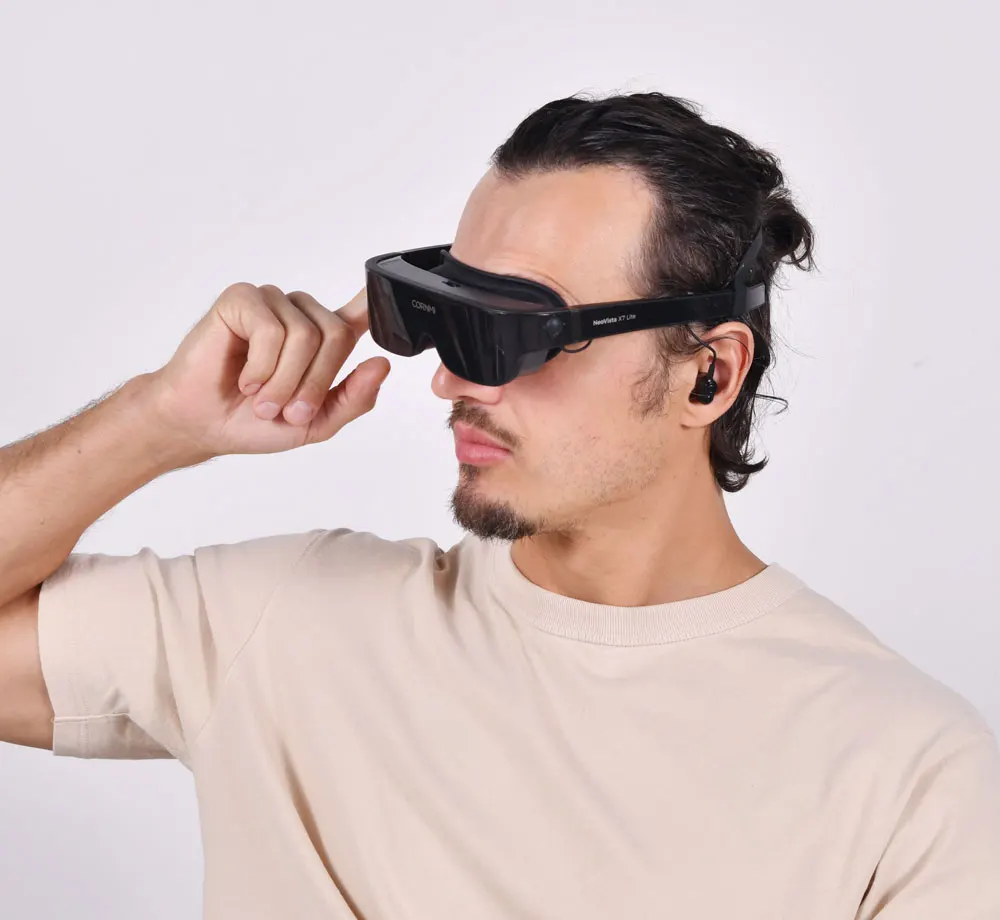 Immersive 3D Smart Glasses Stock Virtual Reality Head Mounted Display For Private Cinema & Gaming Advanced AR Hardware
