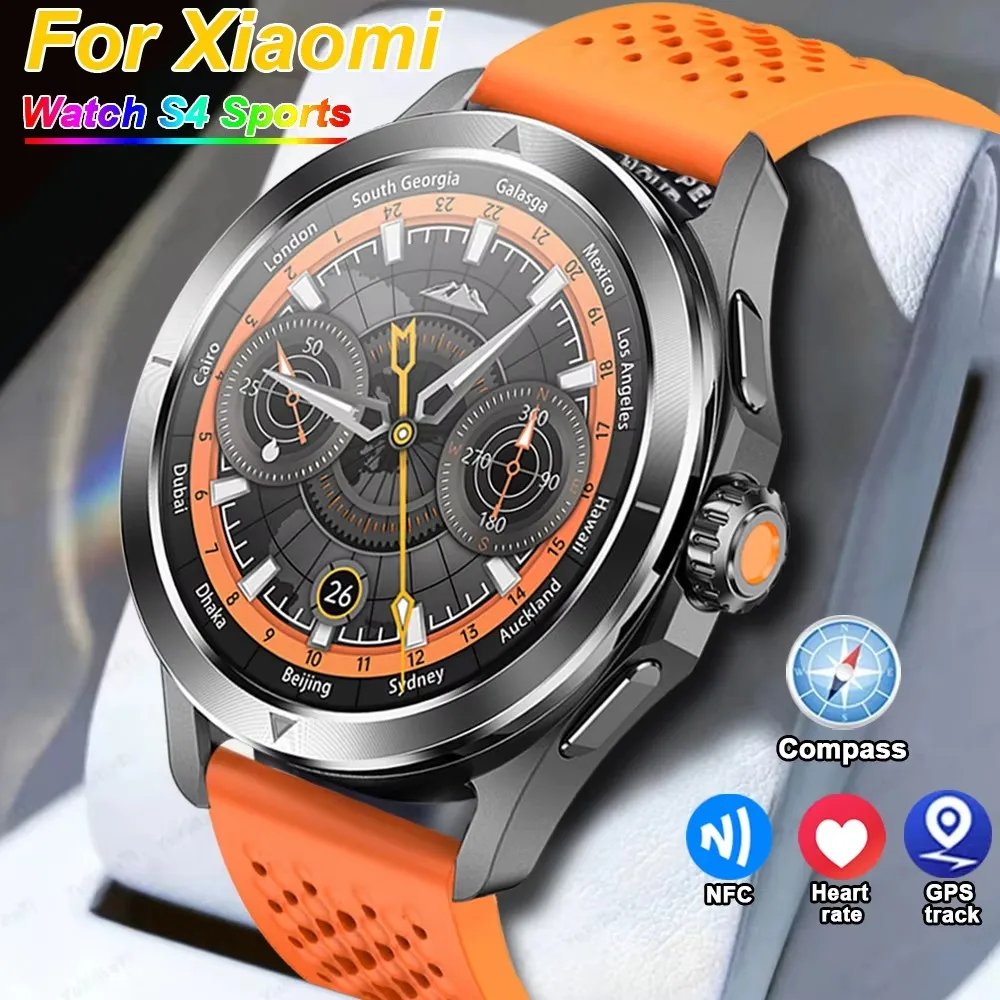 New NFC S4 Ultra Smart Watch Men 1.53' AMOLED Screen GPS Tracker Health Bluetooth Call Waterproof Smartwatch For Xiaomi Huawei