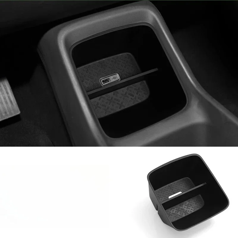 لـ Wuling Spark EUV 2024 صندوق تخزين معدل للتحكم المركزي بطبقة سفلية - منظم أشتات ديكور مع تصميم مضاد للانزلاق #3