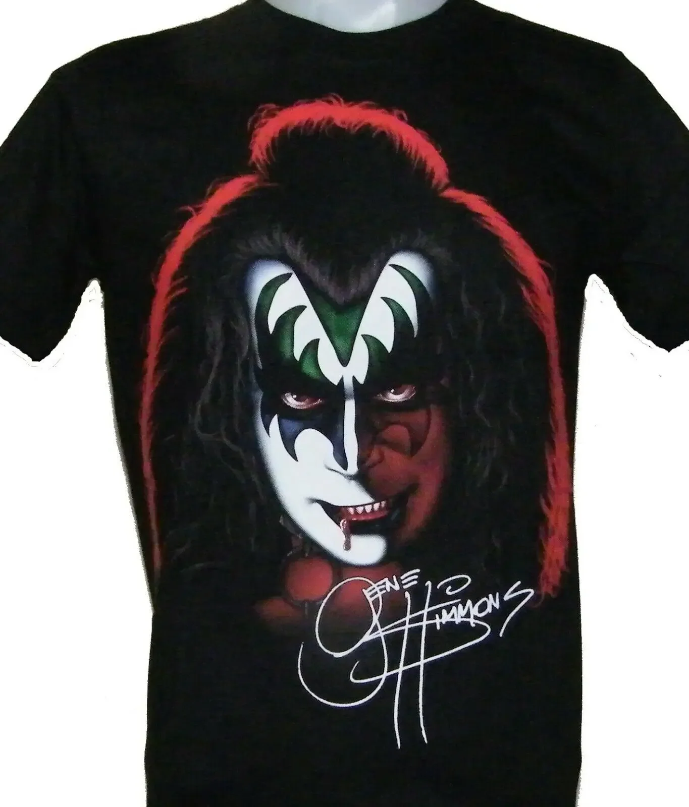 Vintage Gene Simmons Kiss Band Black Tee Men T-shirt All Sizes S-4XL TA1499