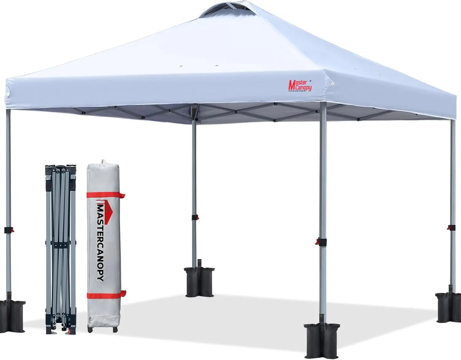 

Durable Pop-up Canopy Tent with Roller Bag (10x10, White)