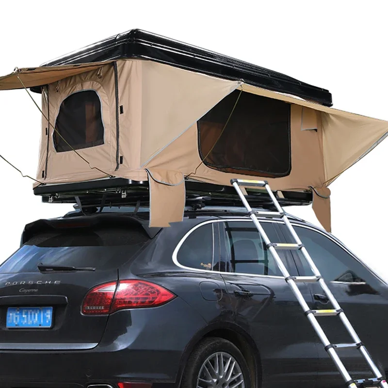 

Wholesale 2 person outdoor camping inflatable Straight hardtop waterproof folding ultra car roof top tent for suv car vehicles