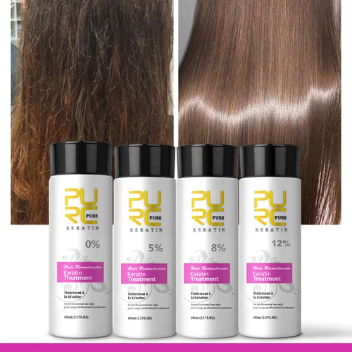 PURC-브라질 케라틴 헤어 트리트먼트 스트레이트닝 스무딩 케라틴 리페어 곱슬 샴푸 케라틴 헤어 케어 제품, 헤어 케어 제품 5% 8% 12% 