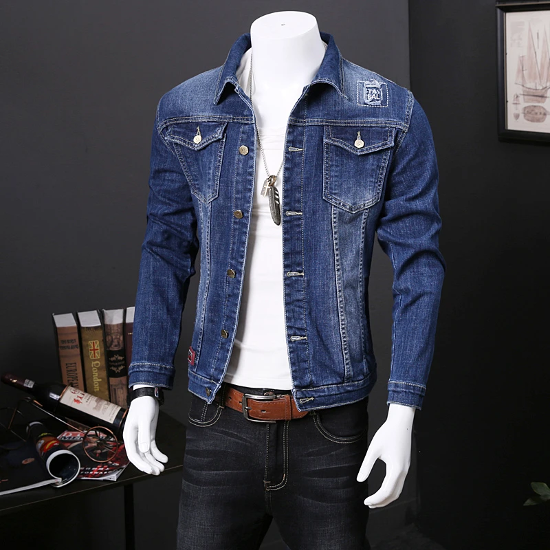 New Arrivals Men\'s Denim Jacket Loose Embroidered Brand Coat Brand Street Wear Classic Good Quality Spring Autumn Male Clothes