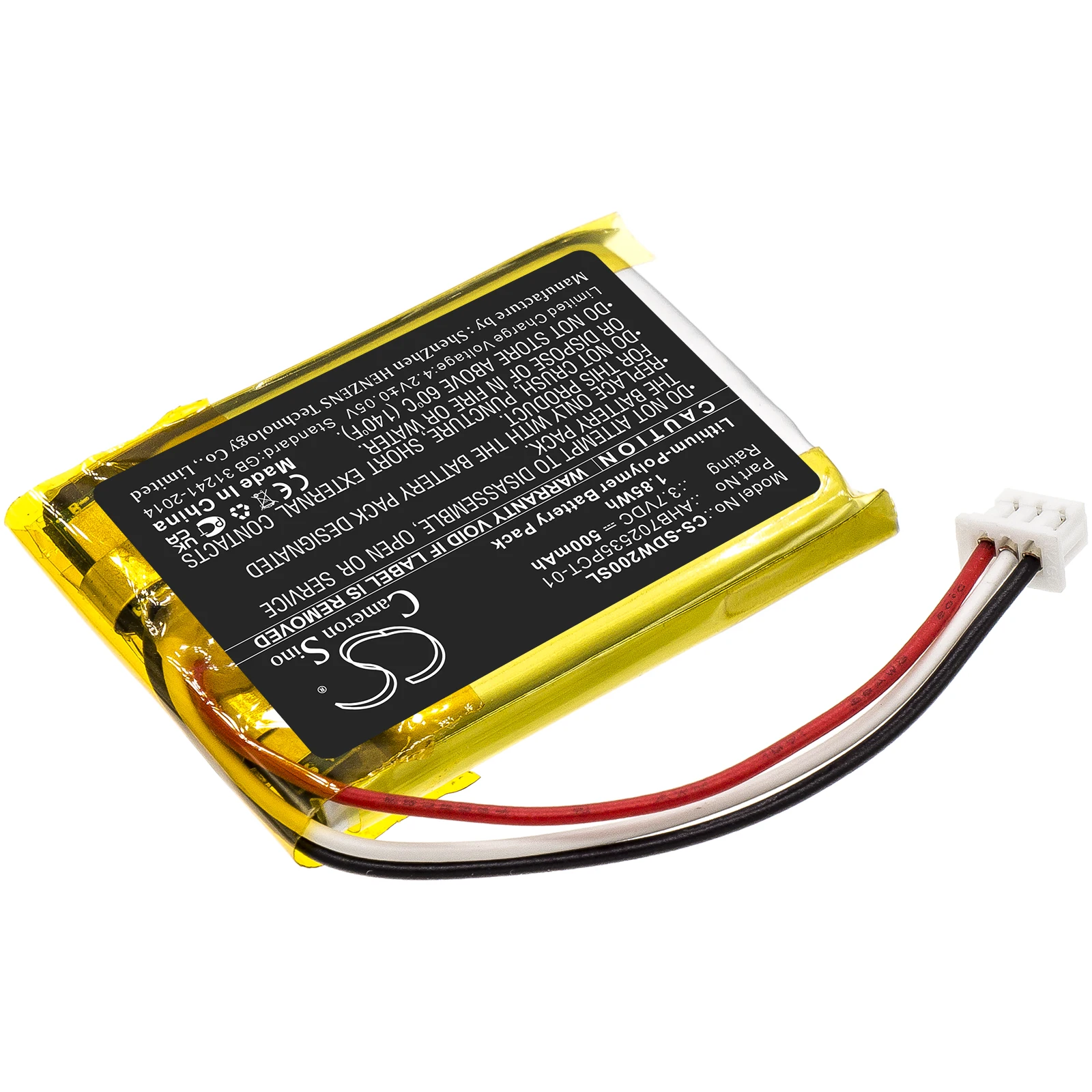 Cameron Sino 500mAh Battery For Sennheiser AHB702535PCT-01 Momentum True Wireless MTW M3IETW Momentum 3 Wireless Momentum True