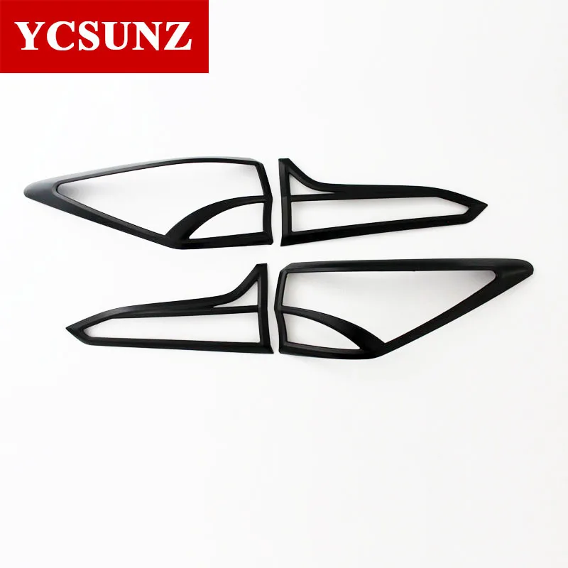 ABS Tail Light Cover For Toyota Fortuner Hilux SW4 2016 2017 2018 2019 Chrome Black Rear Lamp Hood Car Accessories YCSUNZ