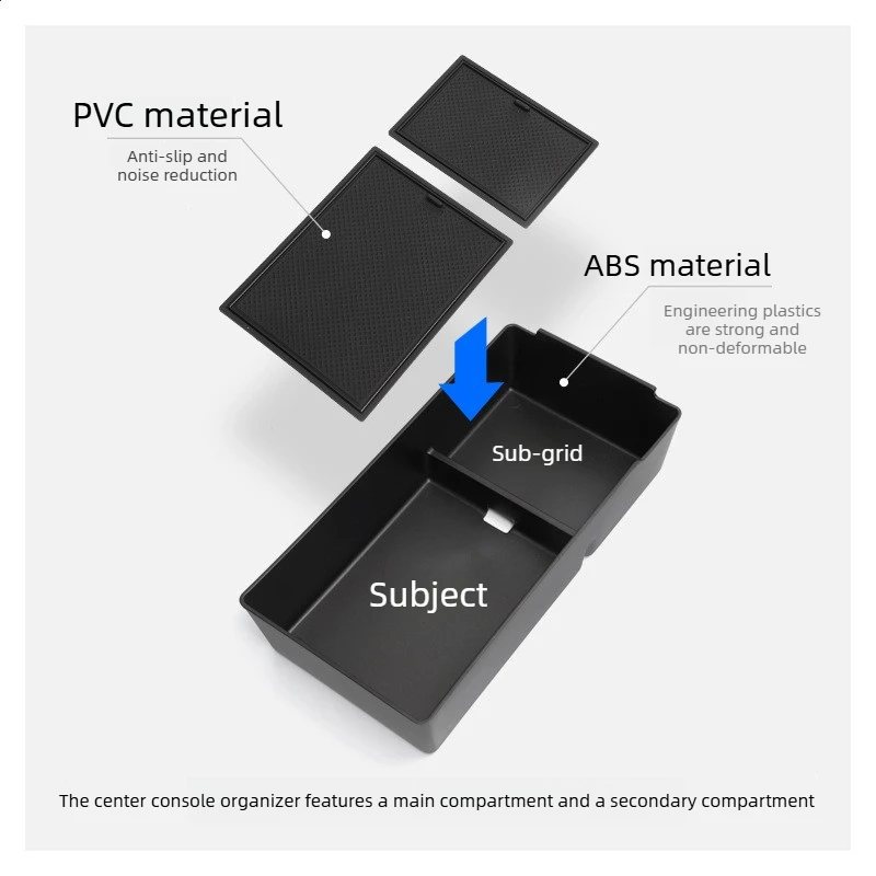 Auto-Aufbewahrungsbox für MG ES5 S5 EV 2024 2025 2026 Armlehnen-Aufbewahrungsbox Mittelkonsole Untere Ablage Auto-Zubehör Organizer – Detail 4