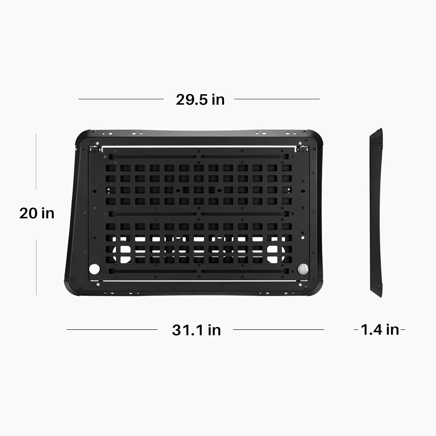 Tacmolle Rear Side Window Worktable for Jeep Wrangler JL Accessories Tactical MOLLE Panel Side Window Storage Box