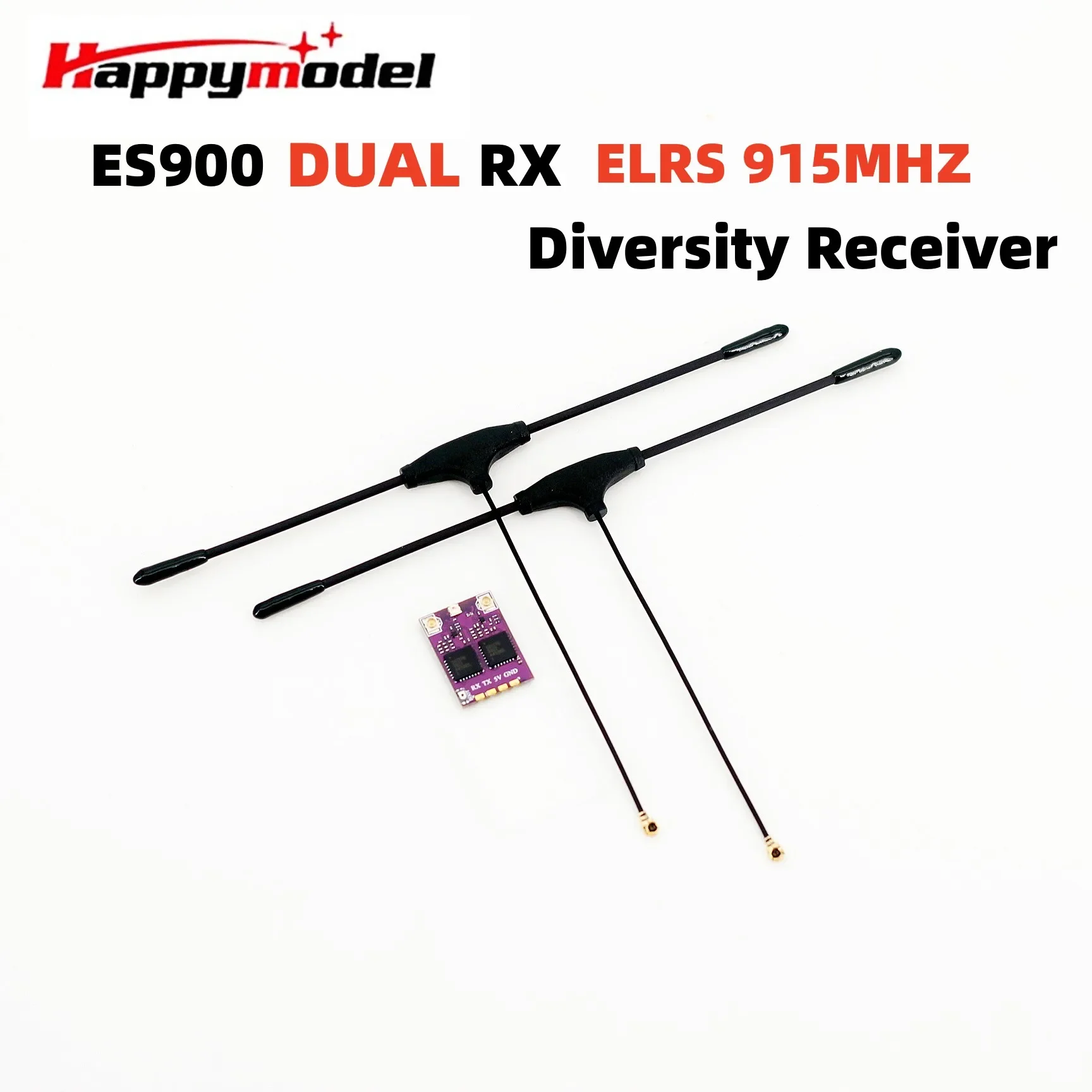 

HappyModel ES900 DUAL RX ELRS приемник разнообразия 915 МГц Встроенный TCXO для самолета FPV дронов дальнего радиуса действия DIY части