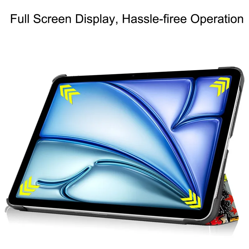 Dreifach Faltbare PC-Hülle für iPad Air 13 2025 Pro 12.9 mit Auto-Wach-/Schlaf-Funktion Stoßfeste Abdeckung – Detail 3