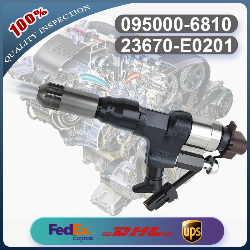 

095000-6810 095000-6811 23670-E0201 Common Rail Fuel Injector for Hino Engine J08E J08C Truck 500 Series Kobelco SK330-8