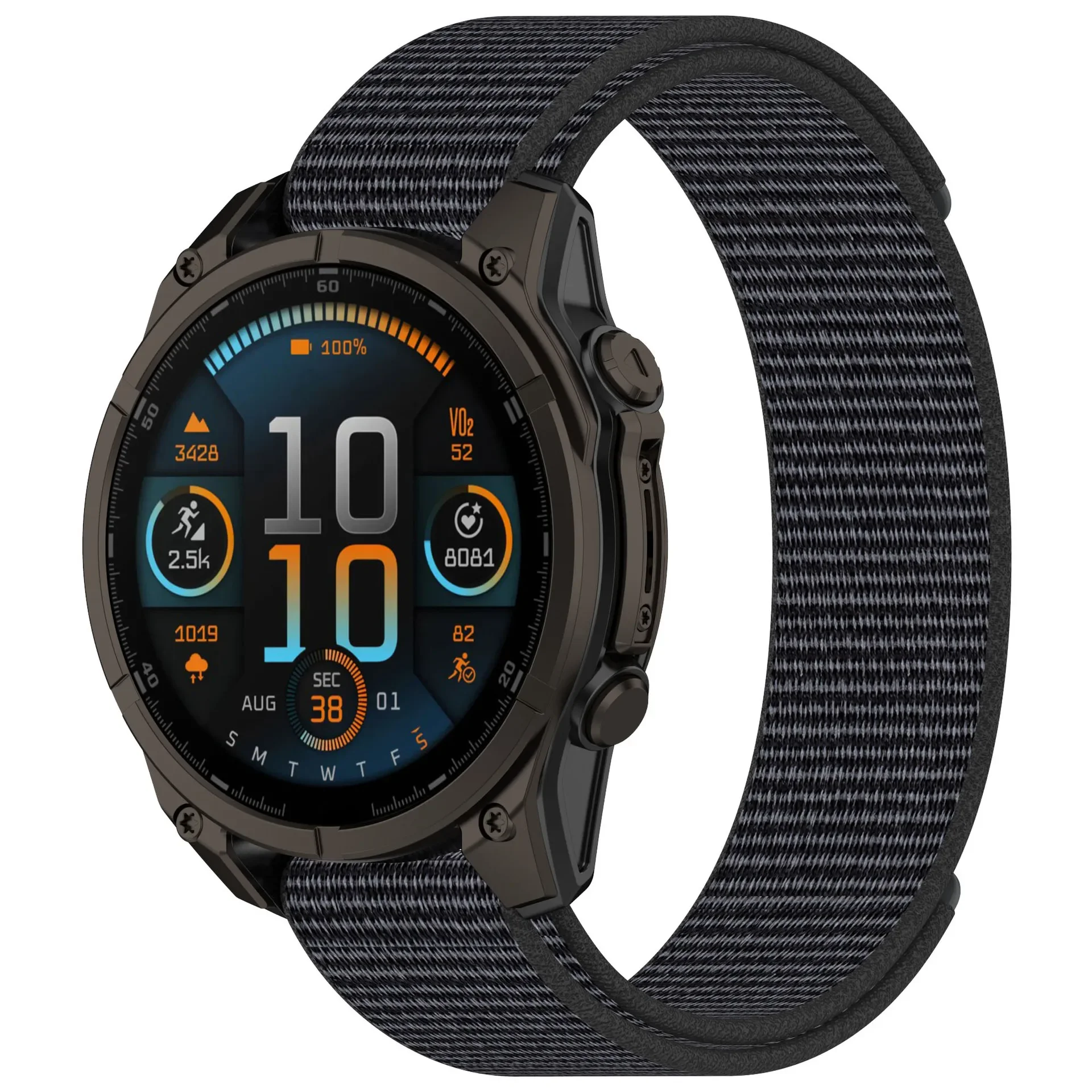 20mm 22mm 26mm Armband für Garmin Fenix E 8 47mm 51mm 7 7X Pro/Enduro 3 2 Schnellverschluss Hakenschlaufe Nylon Sportband 965 955 945 935 – Detail 8