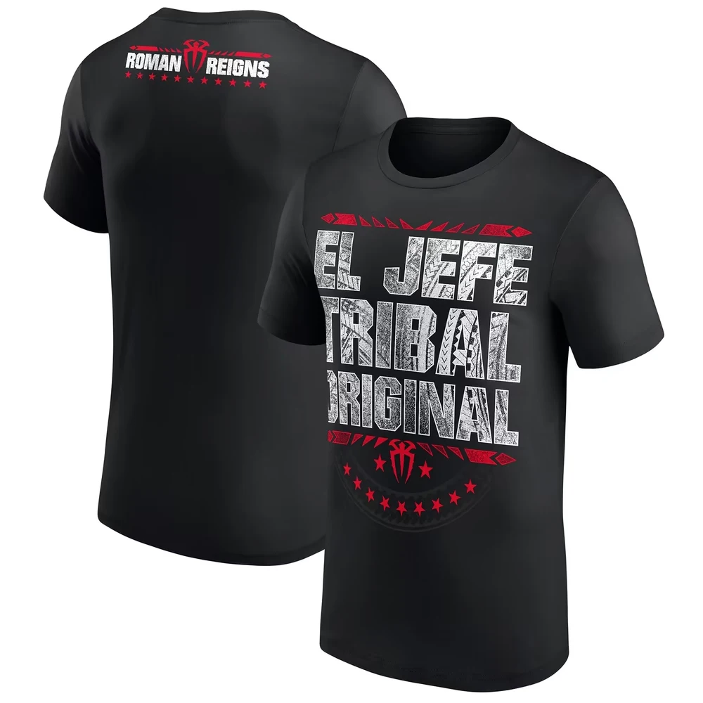 Men's Black Roman Reigns El Jefe Tribal Original T-Shirt 3D Print Quick Dry Short Sleeve Sports Casual Plus Size T-Shirts 2026