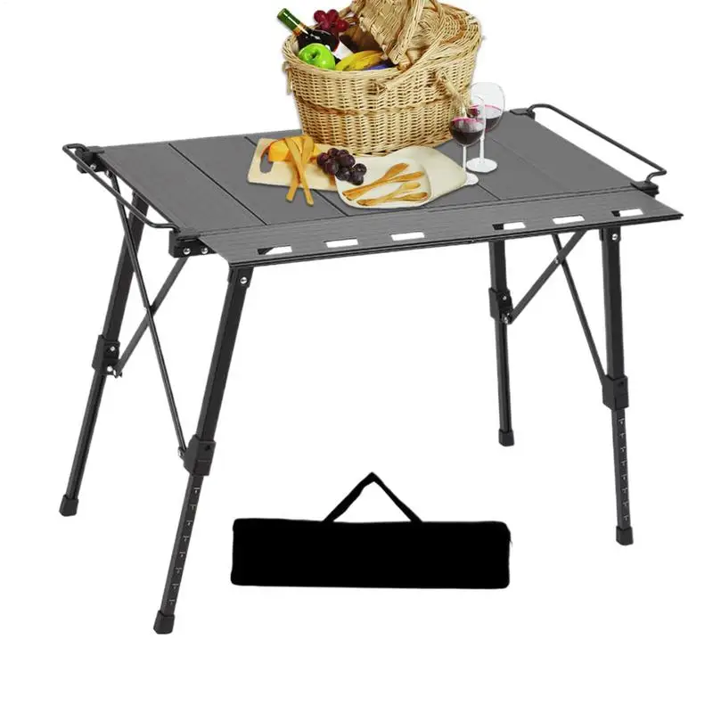 

Folding Table For Camping Portable Outdoor Cook Camp Table Stable Lightweight Furniture For BBQ Trip Backyard Picnic Car Rv