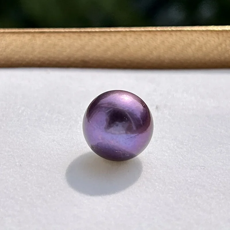 Grace Fine Jewelry for Women 15-16mm  AAA Loose Pearl Purple Round Pearl Pendnat Luxury Wedding Jewelry Undrilled