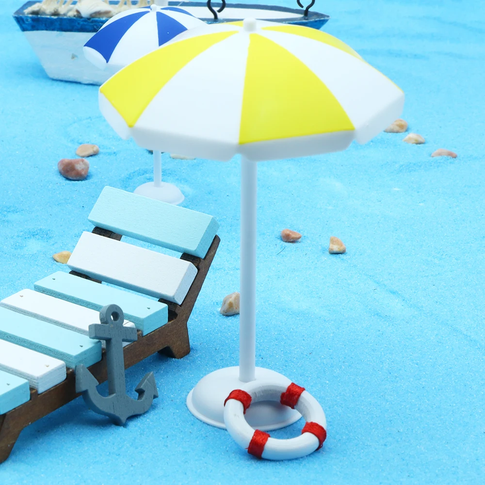 1Pc Dollhouse New Mini Plastic Sun Umbrella Micro Landscape Ocean Beach Decor Miniature Props Accessories Baking DIY Material