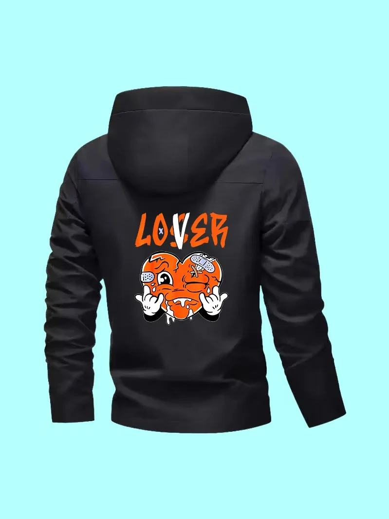 

This casual men's jacket has new slim-fit style, classic details, sports prints fits home use, travel and daily shopping.