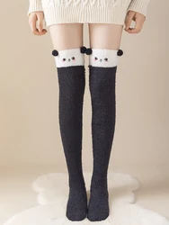Womens Fuzzy Socks Slipper Winter Fluffy Comfy Cozy Socks Cabin Warm Home Socks Cute Knee High Socks