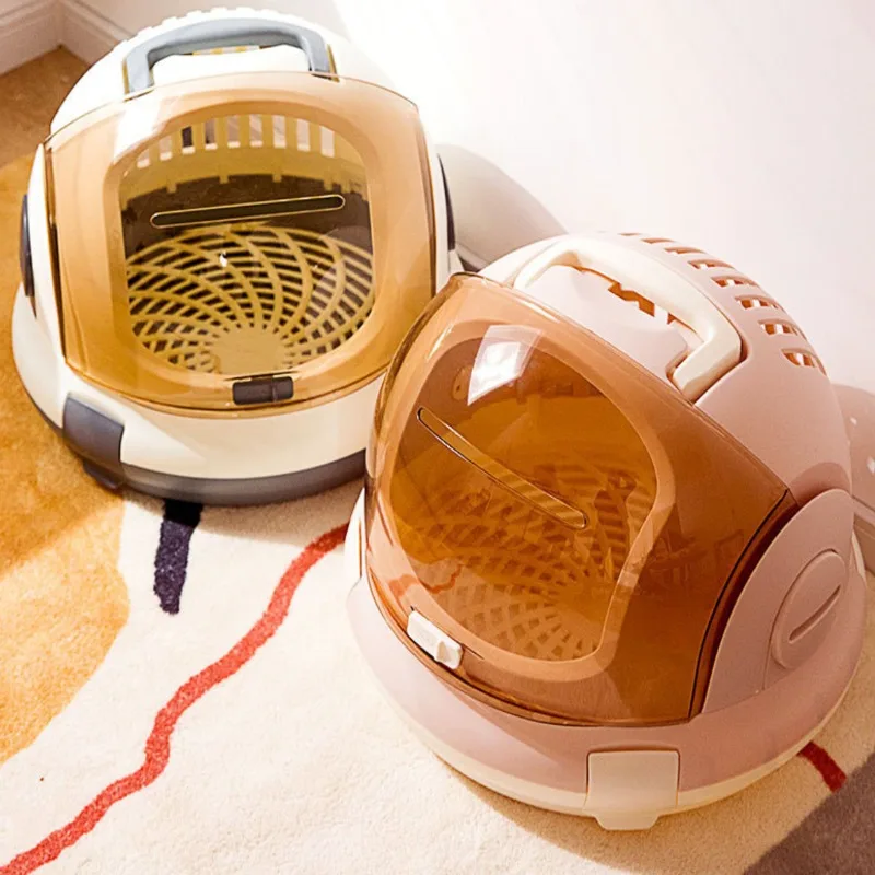 

Cat Carrier Space Capsule - Portable Pet Travel Kennel with Panoramic Transparent Bubble, Breathable Carry Basket, Easy Assembly