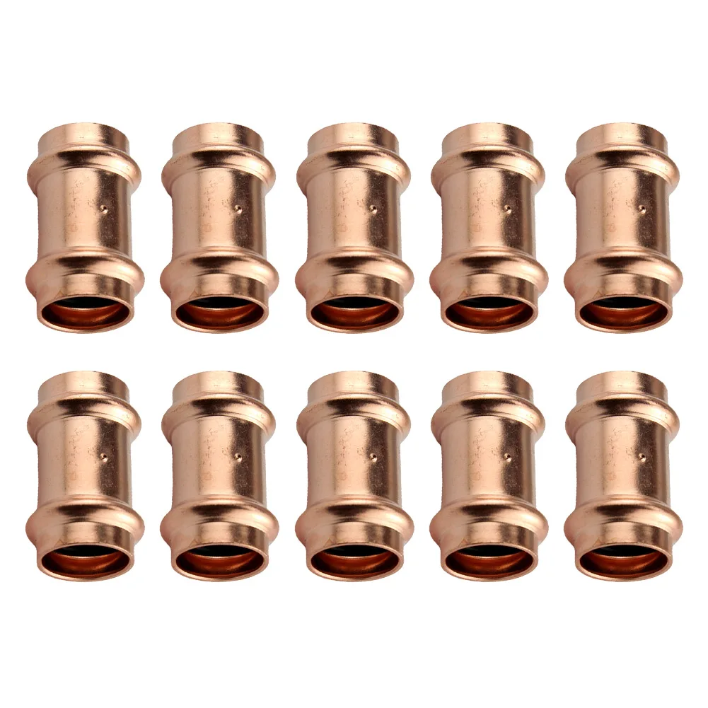 Set of 10 copper fittings with sealing ring for HVAC For chilled water refrigeration and heat pumps Set of 10 copper