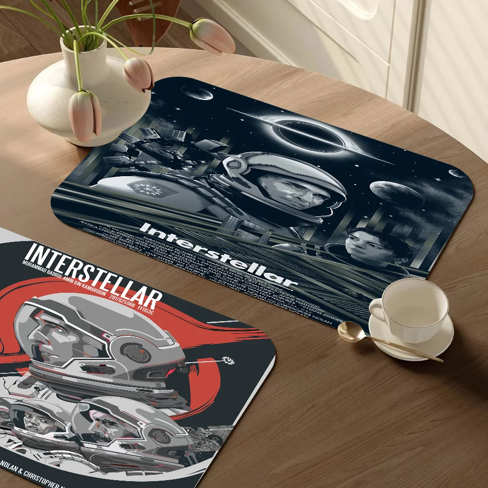 

Movie I-Interstellar Kitchen Draining Mat Tableware Pad Coffee Dish Drying Mat Placemat Bathroom Kitchen Drain Pad