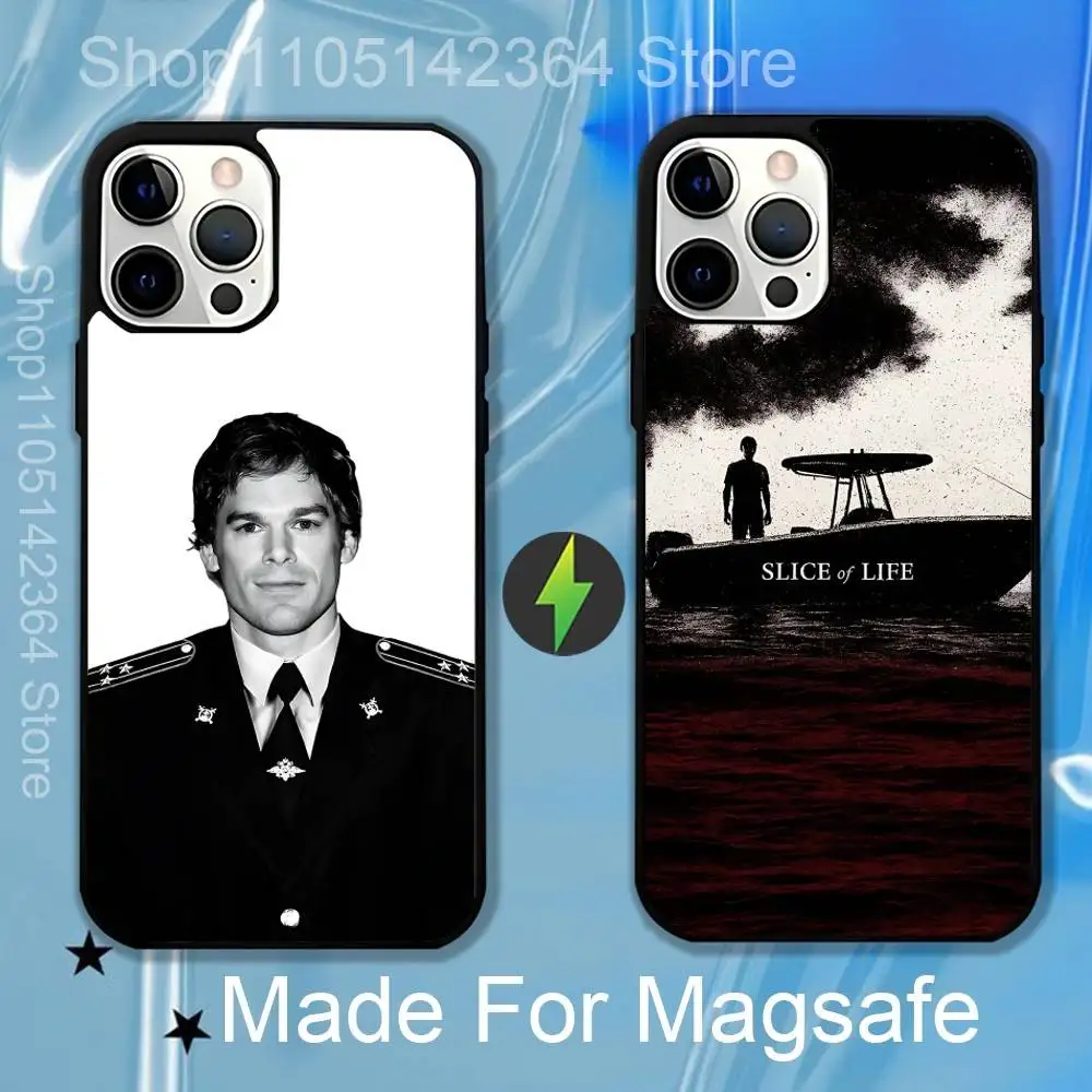

D-Dexter Morgan Case For iPhone 17,16,15,14,13,12,11,Pro,Max,Plus,Mini,SE4,E Magnetic Magsafe Wireless Charging