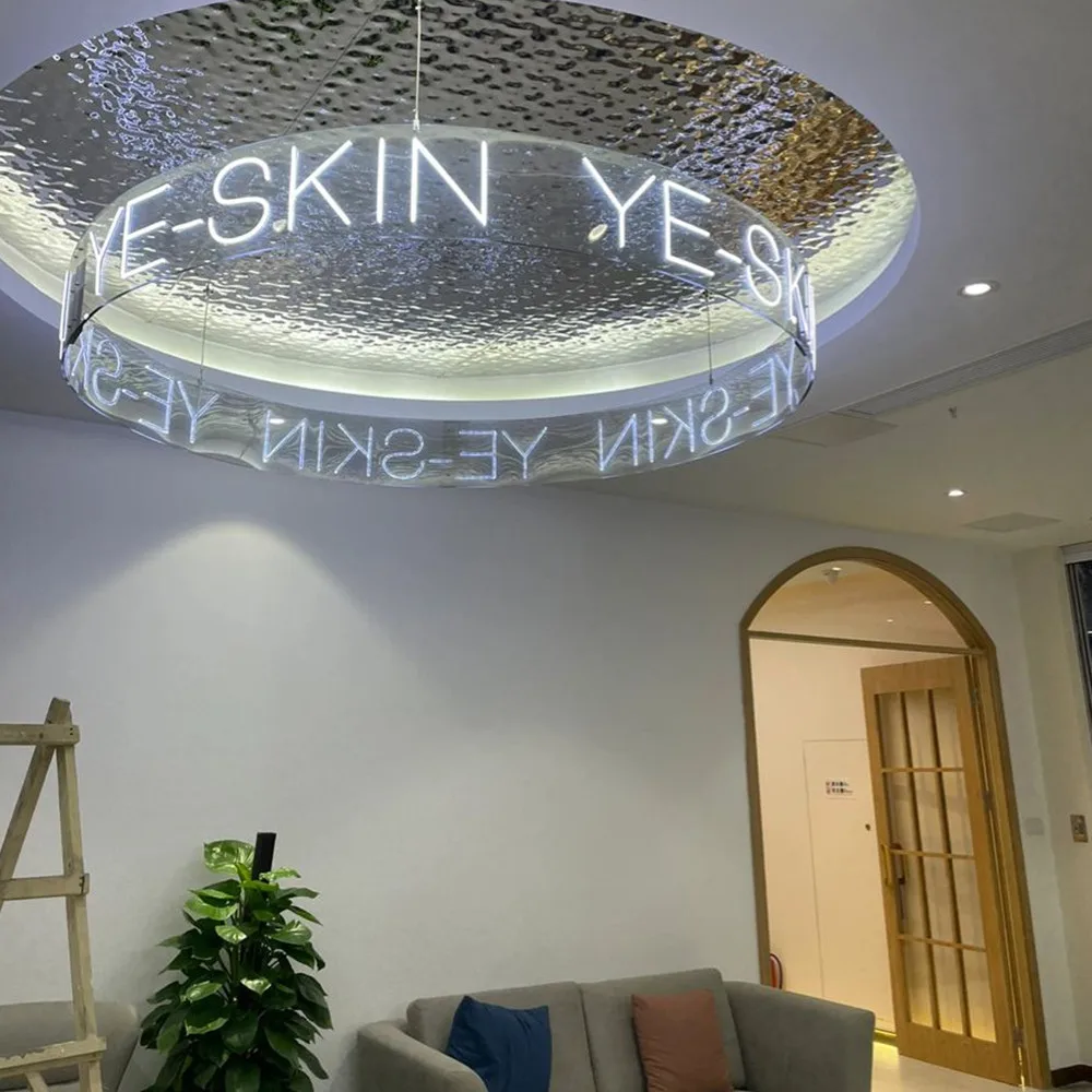 

360° Circular Hanging Neon Light Custom Sign LED Wall Decor for Bedroom Wedding Party Bar Business Gift