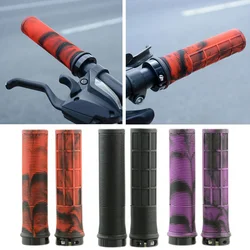 1 Pair TPR Bicycle Handlebar Grips Anti-Skid MTB Cycling Hand Rest Bar End Comfy Hand Feel Shock-absorbing Bike Grips