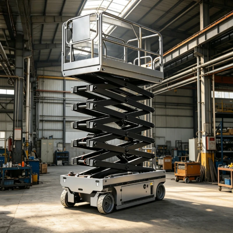 6-12m Self Drive Mobile Scissor Lift With Anti-slip Working Surface Hydraulic Cart Stable High Altitude Operation Tool