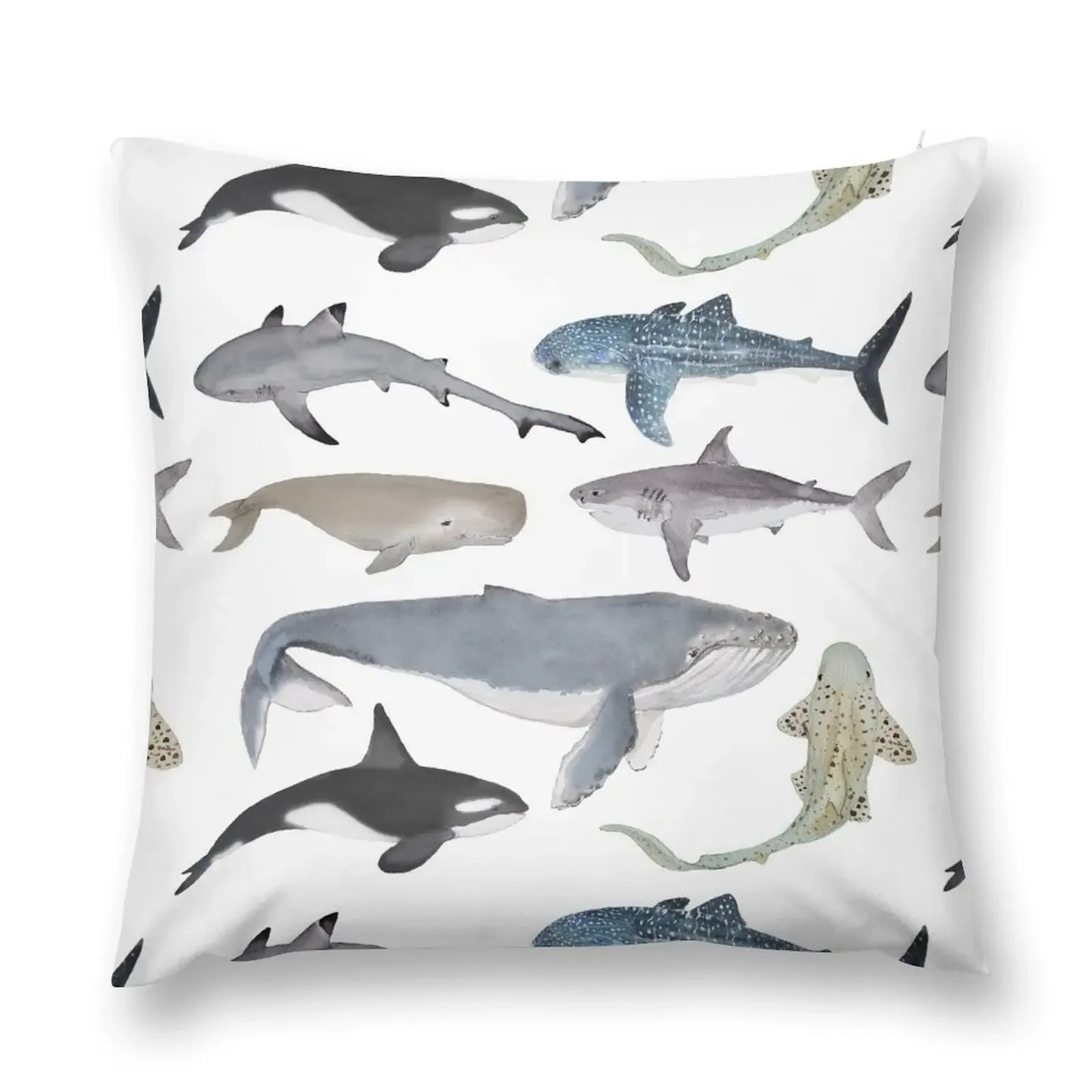 

Whales and Sharks Throw Pillow Rectangular Cushion Cover luxury home accessories Bed pillowcases Sofas Covers pillow