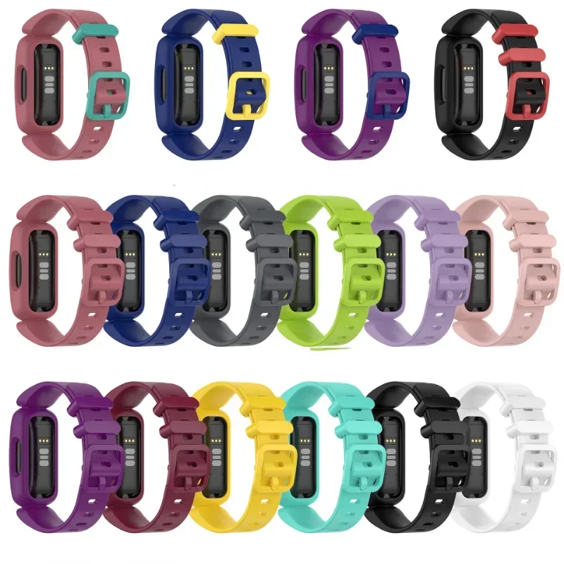 Bands for Fitbit Ace 3 Kids Silicone Waterproof Bracelet Accessories Sports Watch Strap Replacement for Fitbit Ace 3 Boys Girls