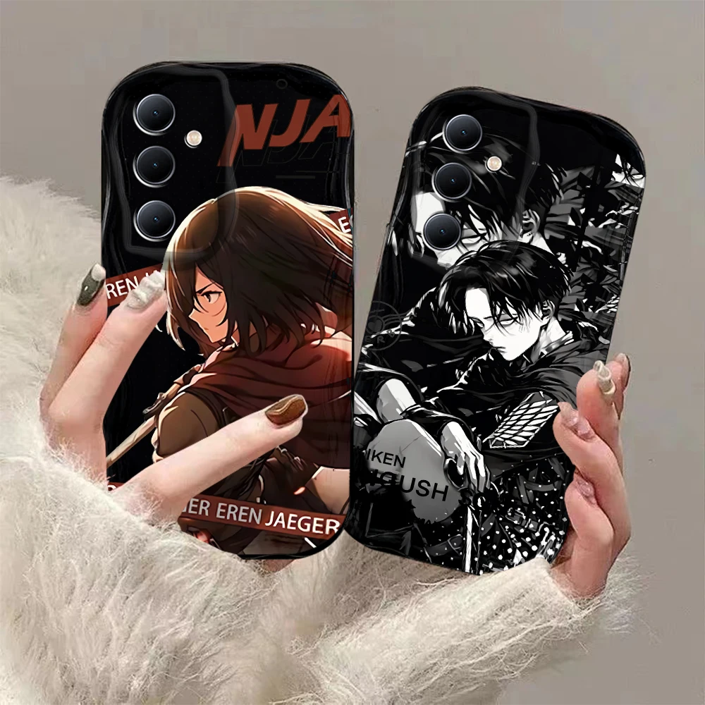 Anime Attack on Titan 3D Wave Case For OPPO Realme 12 11 10 9 8 7 7i 6 5 Pro Plus C67 C55 C31 C35 C11 C12 C15 C20 C21Y Cover