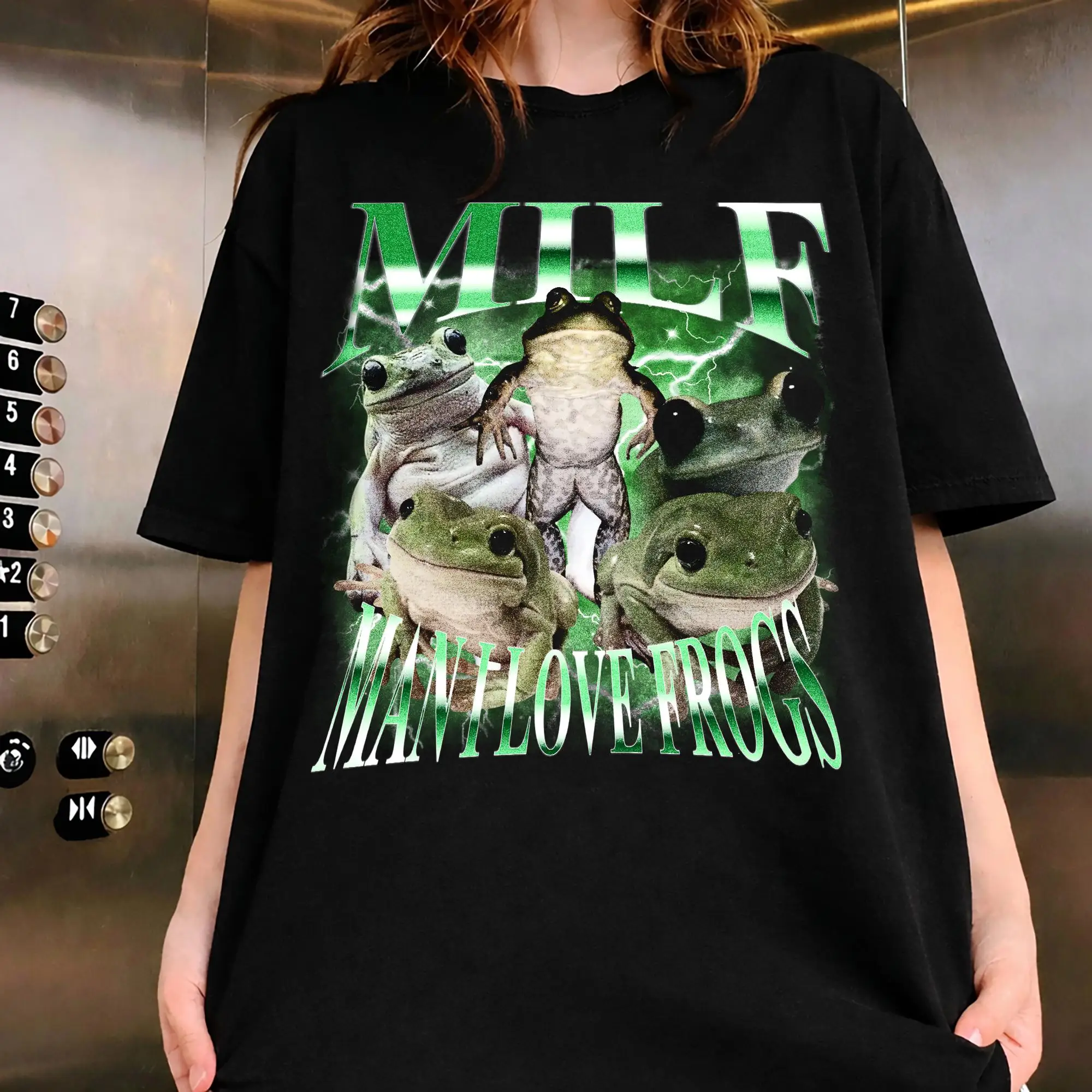 Man I Love Frogs Vintage Graphic T-shirt Retro Amphibian Humor Shirt Animal Lover Oversized Y2k Short Sleeve Female Male Clothes