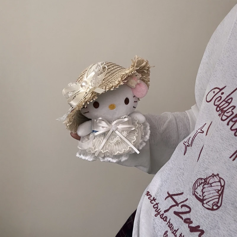 Breloczek pluszowy Sanrio Hello Kitty, uroczy brelok dla dziewczynek, najlepszy przyjaciel, miękka zawieszka, uchwyt na klucze od samochodu, akcesoria kawaii dla kobiet.