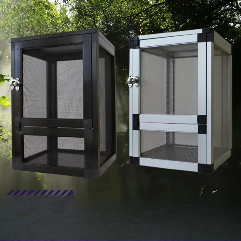 

Reptile Cage Reptile Tank Portable Breeding Box Reptiles Habitat Air Screen Cages for Frog Pet Transport Bearded Dragon Turtles