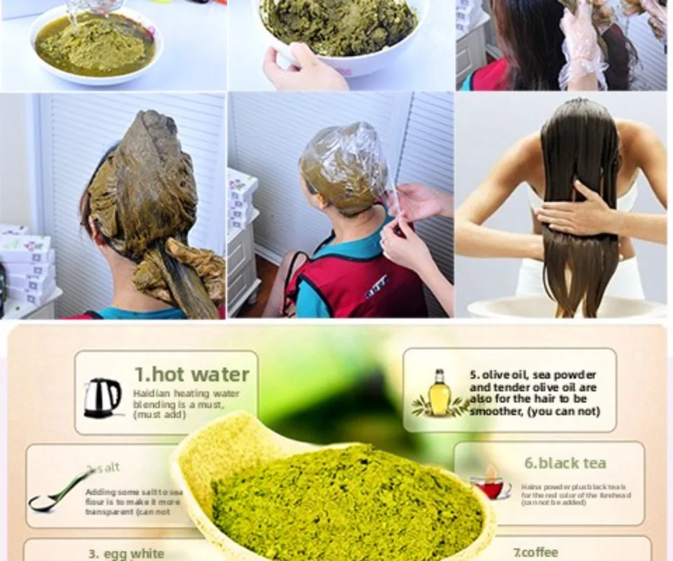 Natural Hair Henna Powder Pure Herbal Hair Dye Organic Hair Care Mehendi Powder - view 6